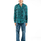 CAMICIA LIGHT BLUE LEOPARD - Benevierre