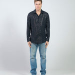 CAMICIA LUREX BLACK ANIMALIER - Benevierre