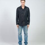 CAMICIA LUREX BLACK ANIMALIER - Benevierre
