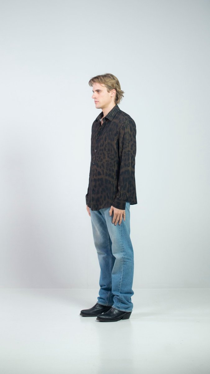 CAMICIA LUREX BROWN JAGUAR - Benevierre