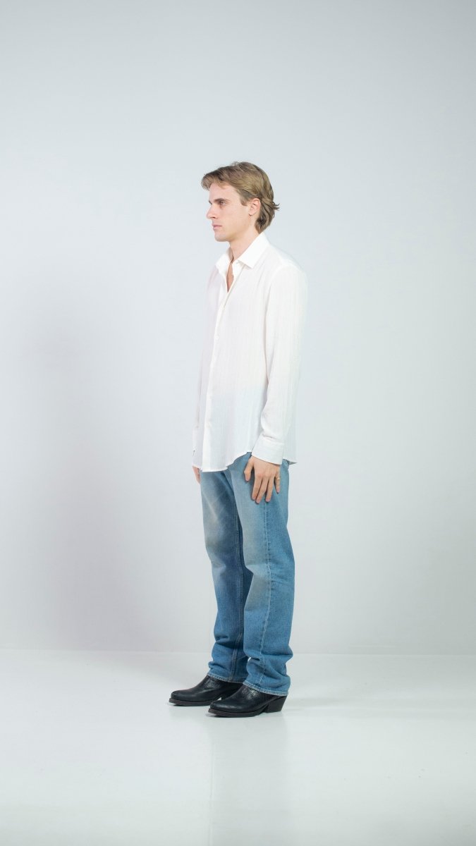 CAMICIA LUREX WHITE PINCO - Benevierre