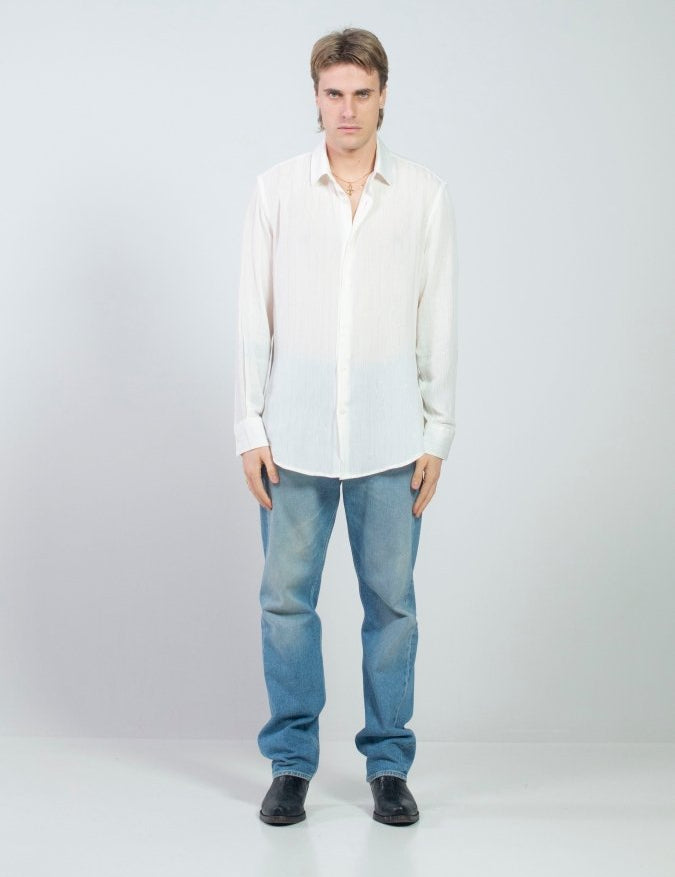CAMICIA LUREX WHITE PINCO - Benevierre