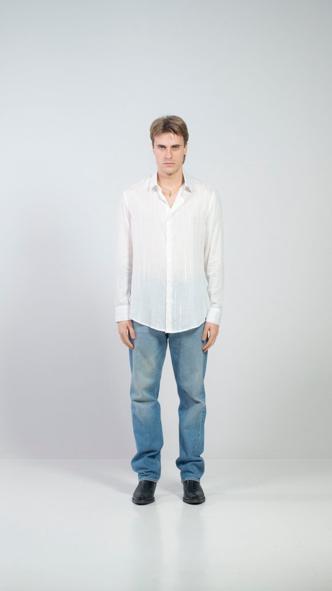 CAMICIA LUREX WHITE PISOLO - Benevierre