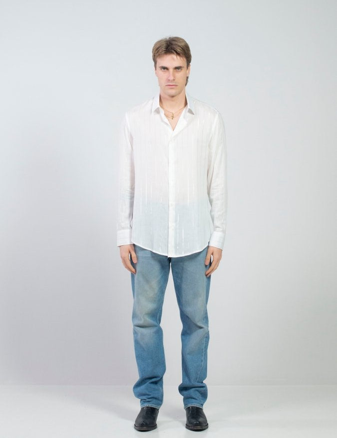 CAMICIA LUREX WHITE PISOLO - Benevierre