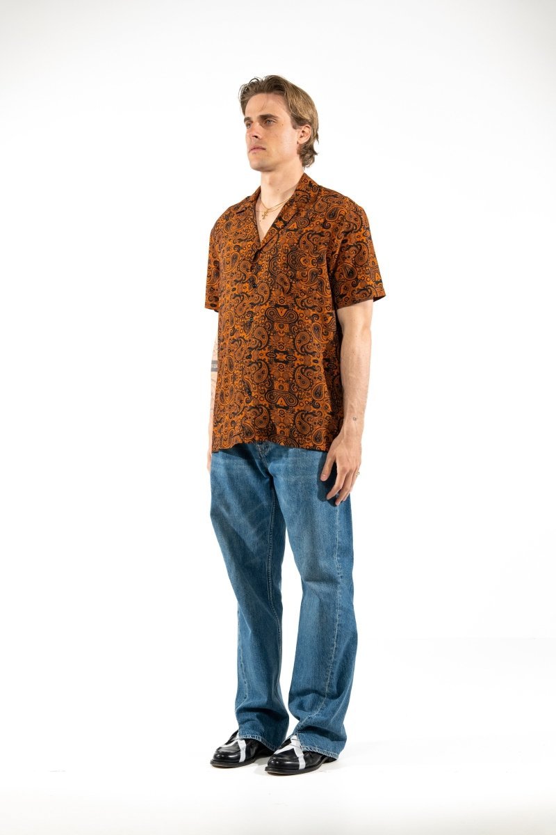 CAMICIA ORANGE PAISLEY - Benevierre