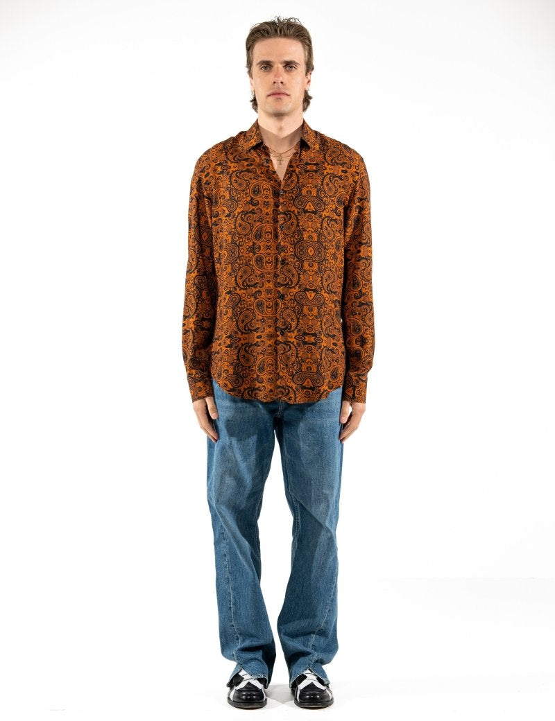 CAMICIA ORANGE PAISLEY - Benevierre