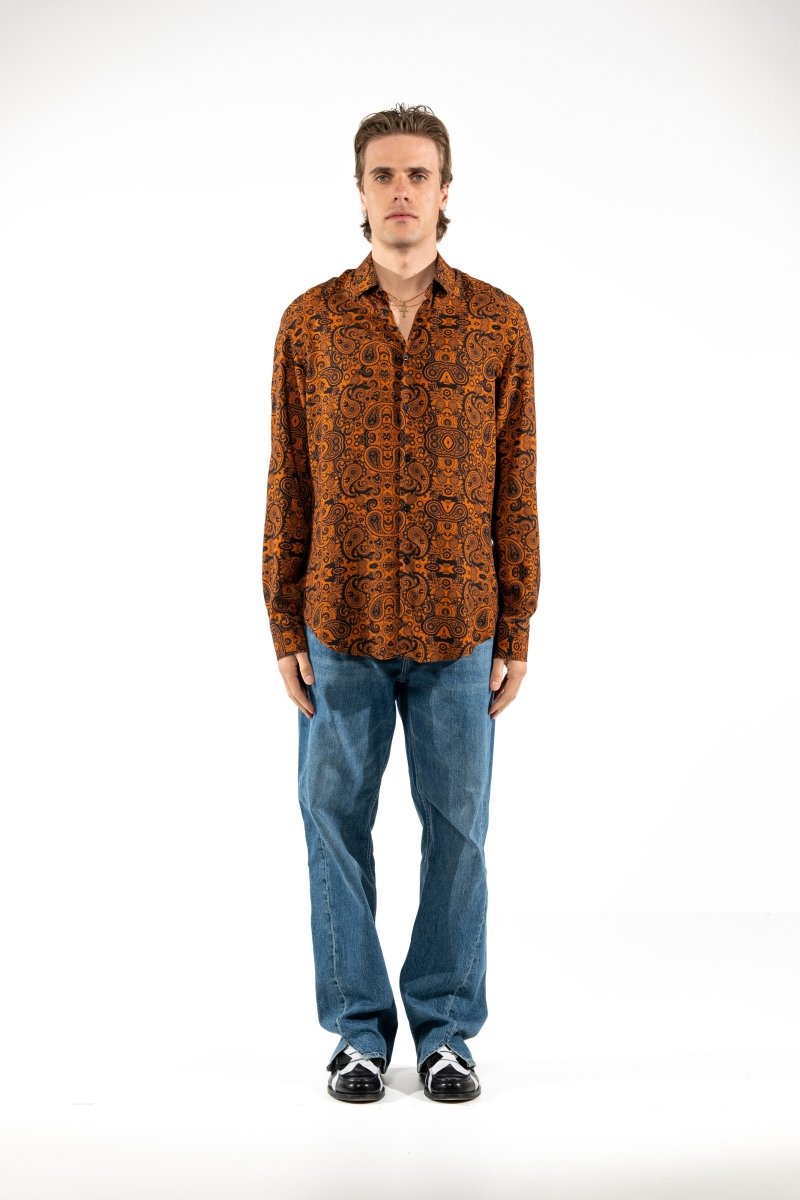 CAMICIA ORANGE PAISLEY - Benevierre