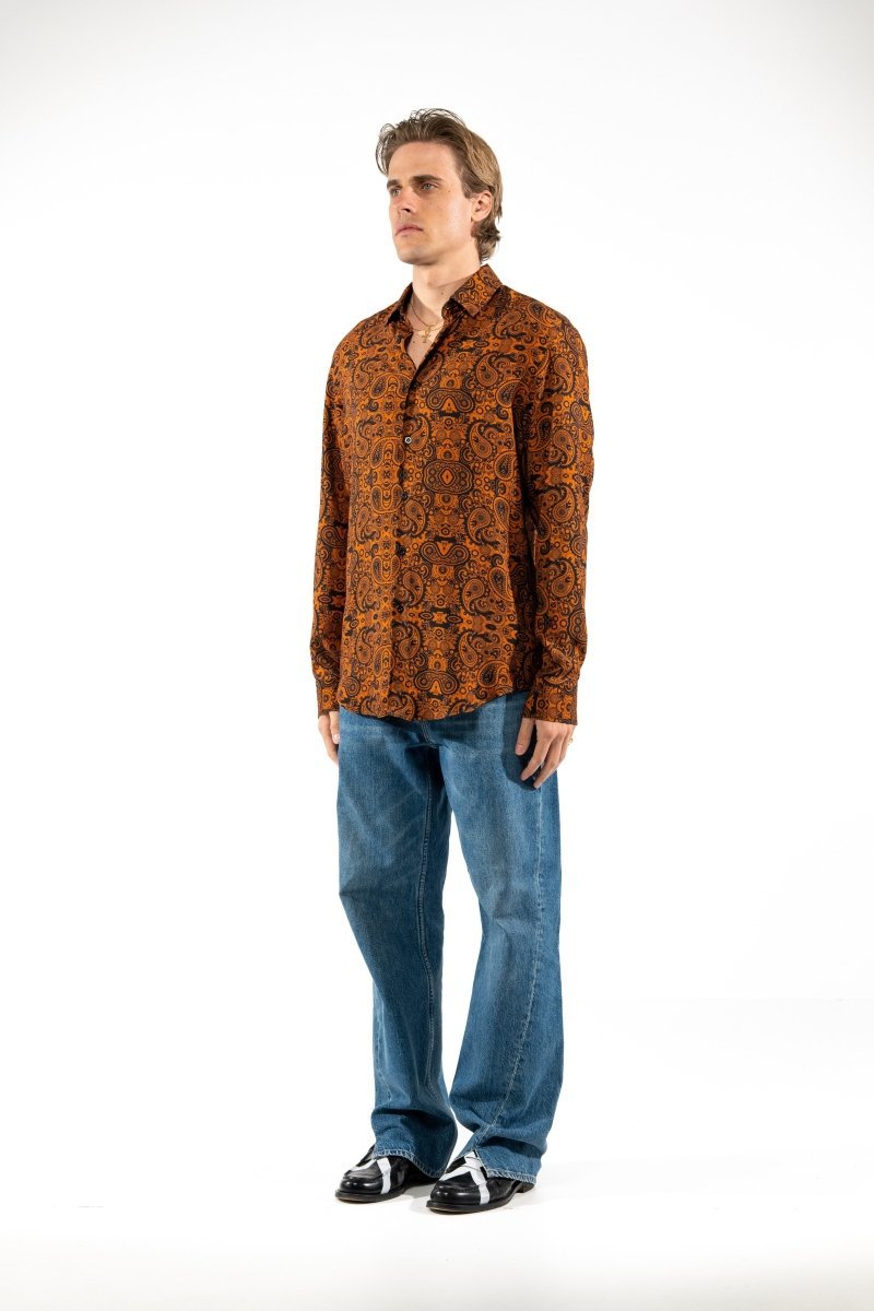 CAMICIA ORANGE PAISLEY - Benevierre