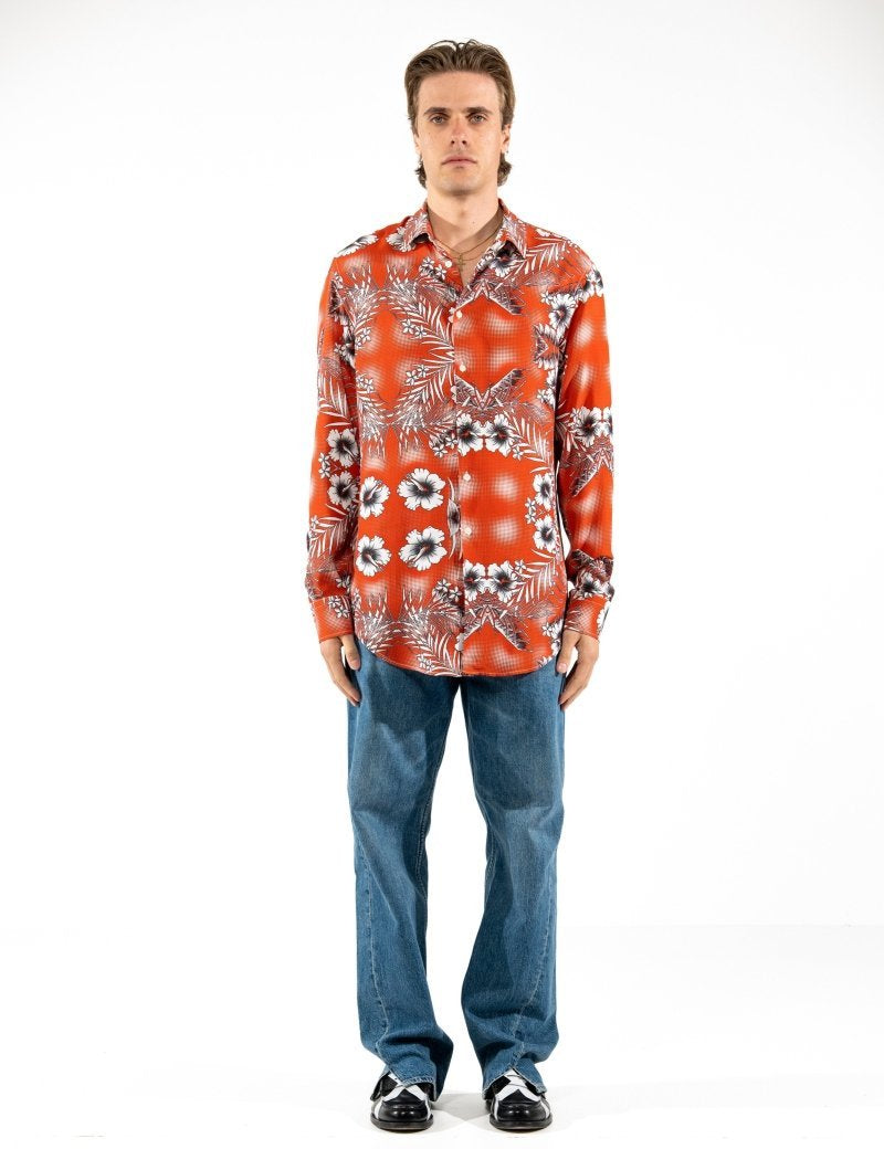 CAMICIA RED FLOWERS - Benevierre
