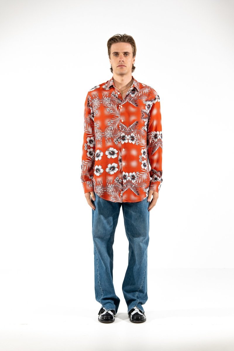 CAMICIA RED FLOWERS - Benevierre