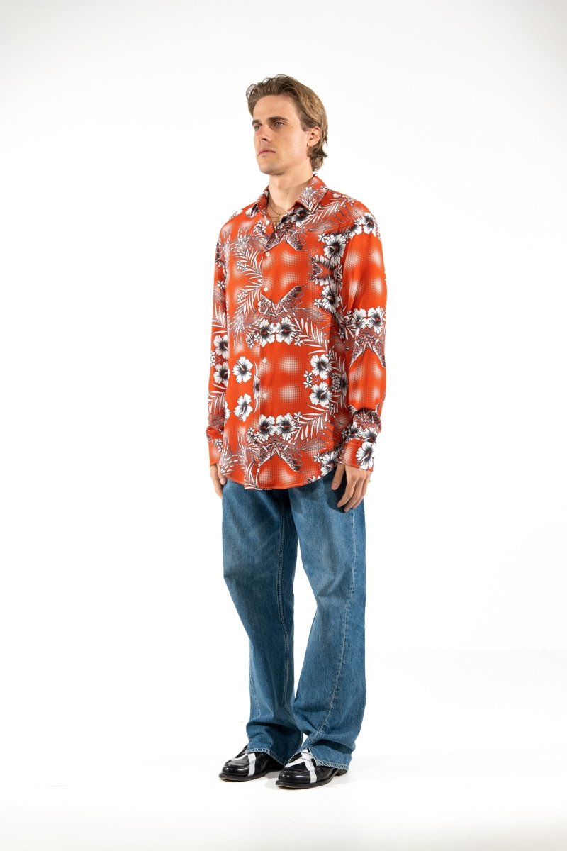 CAMICIA RED FLOWERS - Benevierre