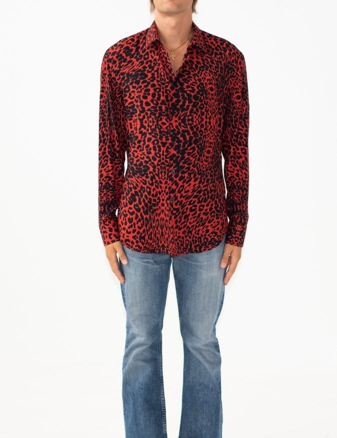 CAMICIA RED LEOPARD - Benevierre