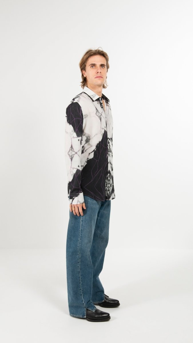CAMICIA VIOLET MARBLE - Benevierre